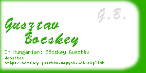 gusztav bocskey business card